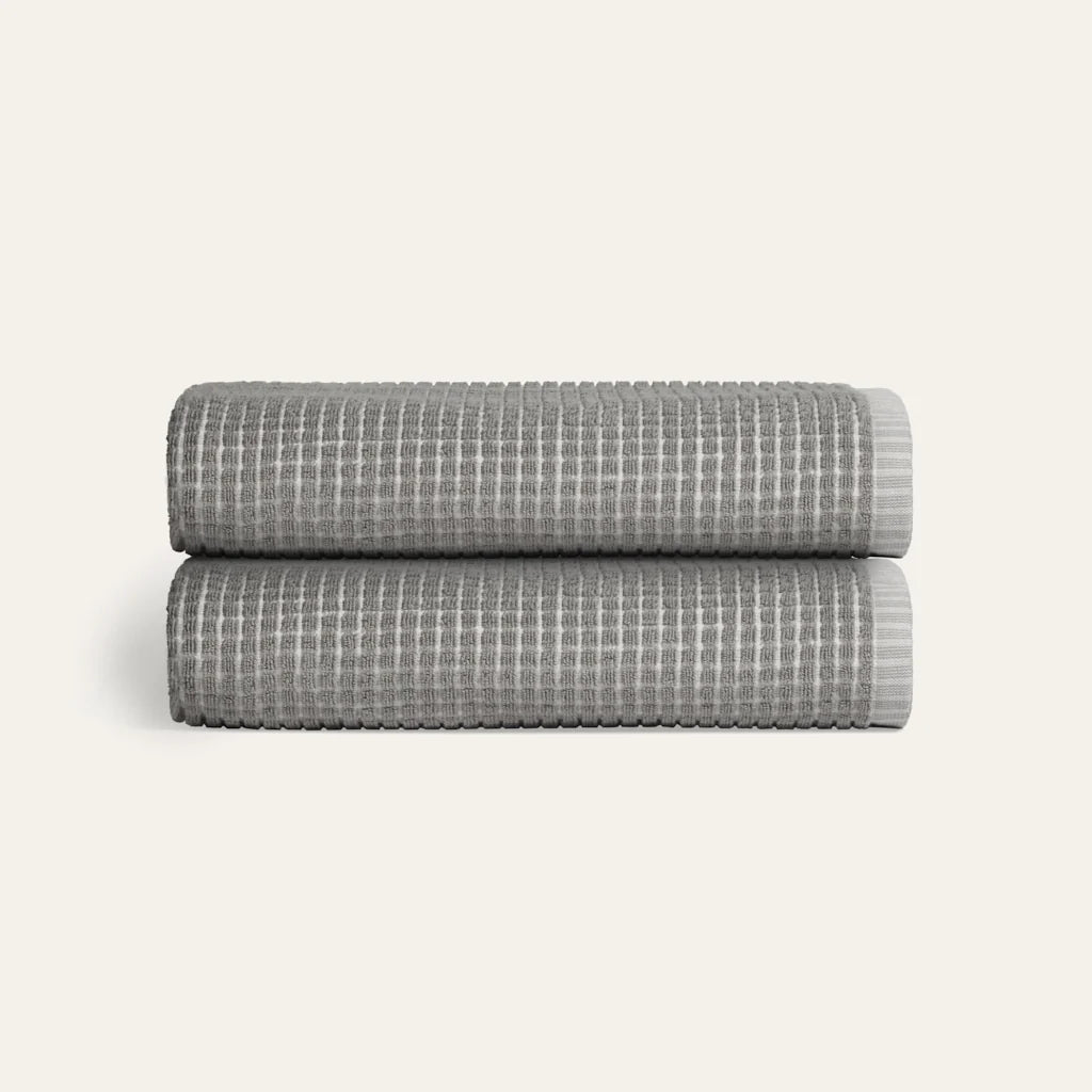 Sculpted Terry Bath Towels