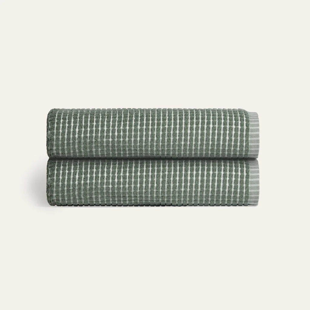 Sculpted Terry Bath Towels